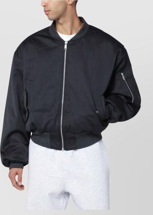 Entire studios wool blend bomber jacket zip