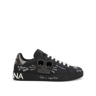 Dolce & Gabbana Sneakers, male, Black, Size: 8 US Portofino Sneakers