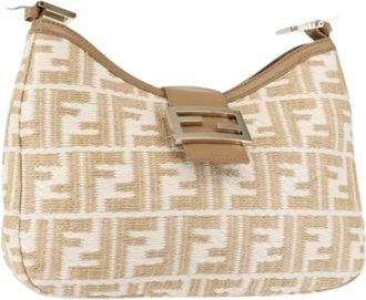 Fendi Pre-owned Shoulder Bags, female, Beige, Size: ONE SIZE Pre-owned Vintage Shoulder Bag