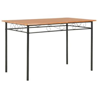 Berkfield Home Dining Table Brown 120x70x75 cm MDF | Size: 120 x 70 x 75 cm
