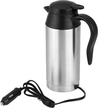 OEM Hervidor El&eacute;ctrico Para Coche De 750 Ml, Hervidor De Acero Inoxidable Para Coche, Hervidor El&eacute;ctrico De Viaje De Ebullici&oacute;n R&aacute;pida, Taza T&eacute;rmica De Vi