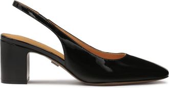 Kazar Gelakte postpompen met zichtbare hakken - Dames - Pumps - Zwart - 38 EU - Leer - Schoenen
