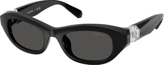 Swarovski Stijlvolle Zonnebril - Dames - Zonnebrillen - Zwart - 50 MM - Accessoires