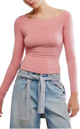 Free People At the After Boat Neck Top in Rosie at Nordstrom Rack, Size X-Large