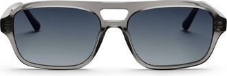 Messy Weekend BURT Transparent Grey Grey Mens Sunglasses Grey Size 56