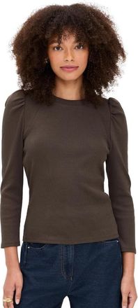 Veronica Beard Womens Delano Top, Dark Umber