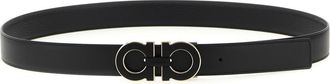 Ferragamo Black Gancini reversible belt