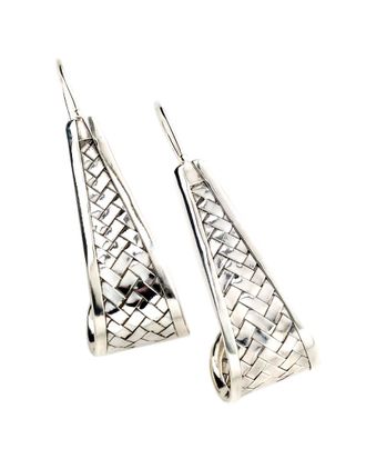 Samuel B. Silver Weave Drop Earrings