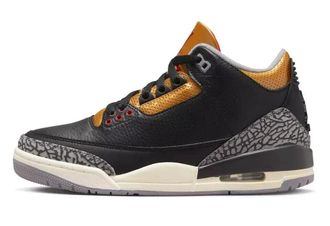 Nike Jordan Air Jordan 3 CK9246-067 Sneaker Womens US 5 Black Gold Lifestyle Shoes GBNC286