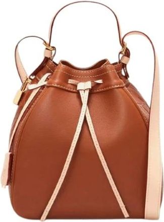 Carolina Herrera Bucket Bags, female, Brown, Size: ONE SIZE Andy Locked Bucket