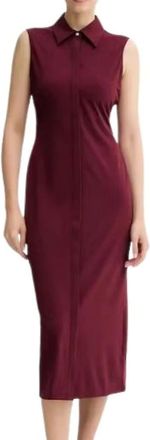 Calvin Klein Kleedjes, Dames, Rood, XS, Stijlvolle Jurken