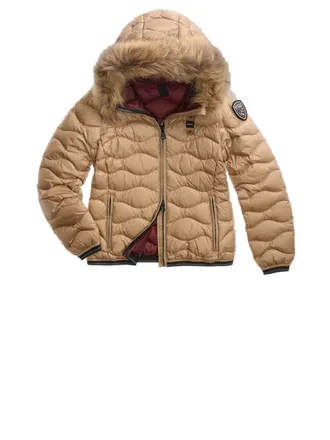 Blauer Quilted Fur-Trimmed Hooded Down Jacket
