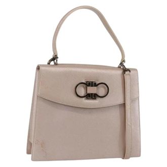 Ferragamo Pre-owned Handbags, female, Pink, Size: ONE SIZE Pre-owned Leather Handbag