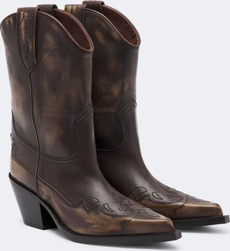 PARIS TEXAS Botas cowboy Dakota de piel desgastada