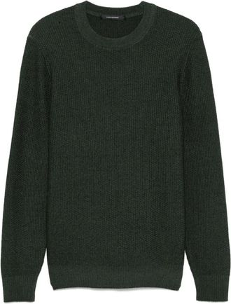 Tagliatore Rondgebreide trui - Heren - Ronde hals truien - Groen - L - Wol - Truien & Vesten