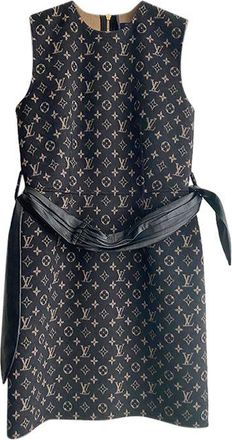 Louis Vuitton Monogram Belted Shift Dress Size 36