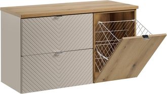 Petits Meubles Mueble bajo lavabo cesto de ropa estratificado 100.4cm