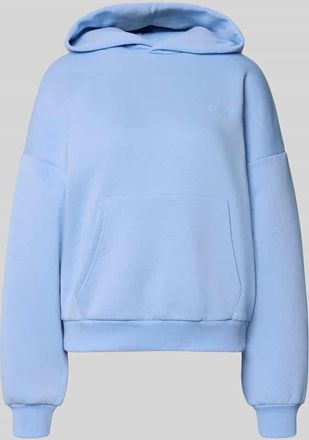 Review Hoodie mit Logo und K&auml;nguru-Tasche in Bleu, Gr&ouml;&szlig;e XL