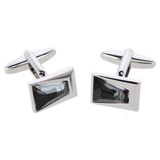 Trafalgar Store Reginal Rectangular Dapper Stone Cufflinks in Black at Nordstrom