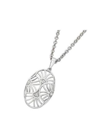 Lucy Quartermaine Art Deco Oval Pendant in Sterling Silver at Nordstrom, Size 20