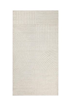 Wecon Home Alfombra crudo dise&ntilde;o tufting a mano en relieve 70x140