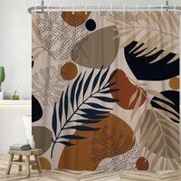 OEM Cortina De Ducha Abstracta Estilo Bohemio De 180 Cm, Cortina De Ducha Geom&eacute;trica De Mediados De Siglo, Cortina De Ba&ntilde;era Impermeable Y Antimoho, Corti