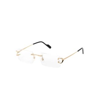 Cartier Glasses, male, Yellow, Size: 56 MM Optical Frame