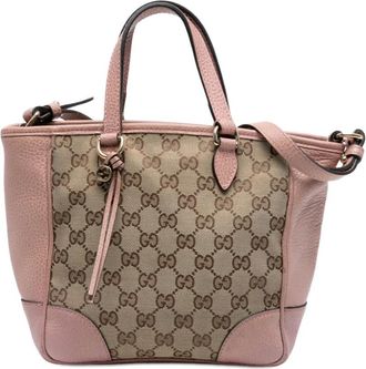 Gucci 2016-2025 kleine Bree tas met GG-canvas - Bruin