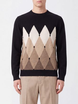 Ballantyne Argyle Pattern 100% Cashmere Crew-Neck Jumper