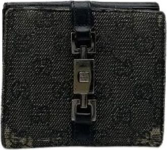 Gucci Pre-owned Leren Portemonnee - Dames - Vintage Accessoires - Zwart - ONE Size - Leer - Vintage