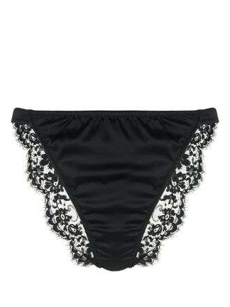 Dolce & Gabbana Slip con pizzo a fiori - Nero