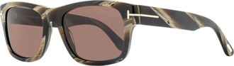 Tom Ford Mens Smith-02 Sunglasses TF1303 64E Brown Horn 55mm