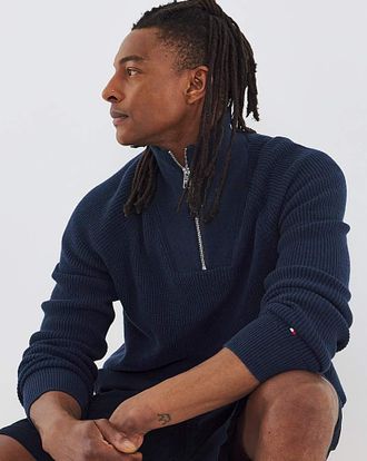 Tommy Hilfiger 1/2 Zip Jumper - Navy