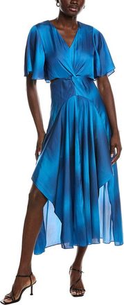 Maje Twisted Front Midi Dress