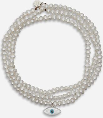 Undercover See Real Flowers Triple Seed Pearl Bracelet Off White