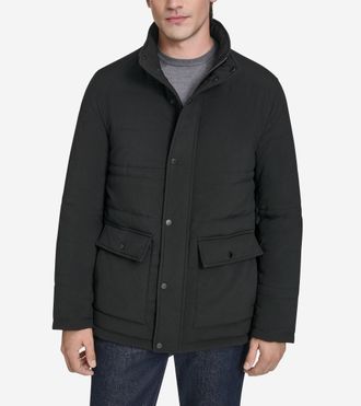 Cole Haan Mens Stretch Quilted Jacket - Black Size Medium