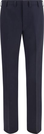 Prada Mens Tailored Trousers Blue Wool Fleece (ovis Aries)