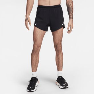 Nike Mens AeroSwift Dri-FIT ADV 4 Brief-Lined Running Shorts in Black | FN3352-010