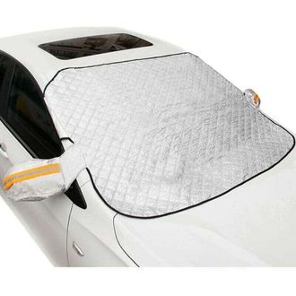 OEM Funda Para Parabrisas De Coche - Con 9 Bordes Magn&eacute;ticos - Capas M&aacute;s Gruesas - Tama&ntilde;o Extragrande - Protecci&oacute;n Invernal Para Coches - Crezuo