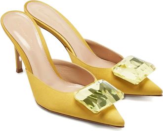 Gianvito Rossi Mules con cristalli - Giallo