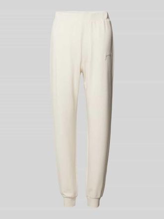 Guess Sweatpants mit Label-Stitching Modell LUCIA in Beige, Gr&ouml;&szlig;e XS