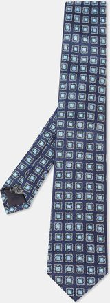 HUGO BOSS Boss By Hugo Boss Blue Patterned Silk Tie