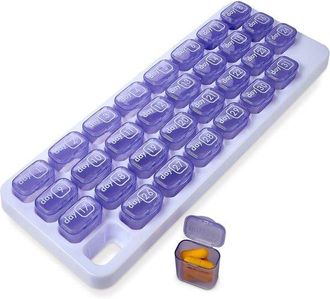 OEM Paquete Mensual De Dos Unidades - 31 D&iacute;as, Extra&iacute;ble, Caja De Almacenamiento Port&aacute;til, Ideal Para Uso Diario Y Viajes, Color Morado