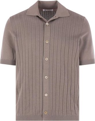 Brunello Cucinelli Short Sleeves Polo Neck Cardigan