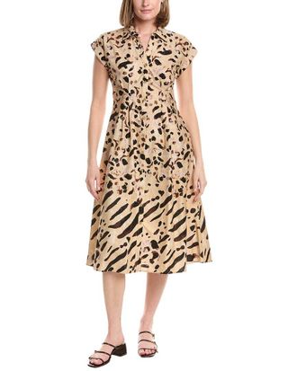 Julia Jordan Poplin Midi Shirtdress