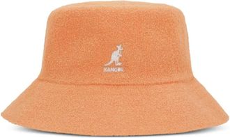 Kangol logo-embroidery bucket hat - women - Fabric - M - Orange