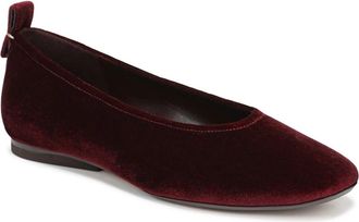 Naturalizer 27 Edit Carla Ballet Flat Womens M Red Velvet Slip On RHS8864