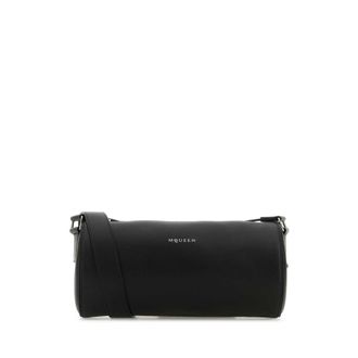 Alexander McQueen Black Leather Mcqueen Roller Crossbody Bag
