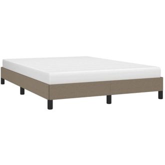 vidaXL Cama sin colchón tela gris taupe 140x190 cm Vidaxl
