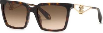 Roberto Cavalli Src 157M 0743 Zonnebril - Dames - Zonnebrillen - Bruin - 54 MM - Accessoires